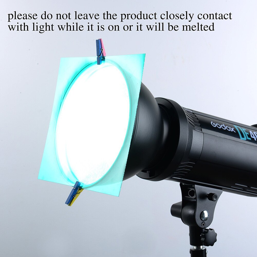 9 Uds. Filtros de Gel de corrección de Color de iluminación transparente para Flash Speedlite 28*21cm para filmación de vídeo
