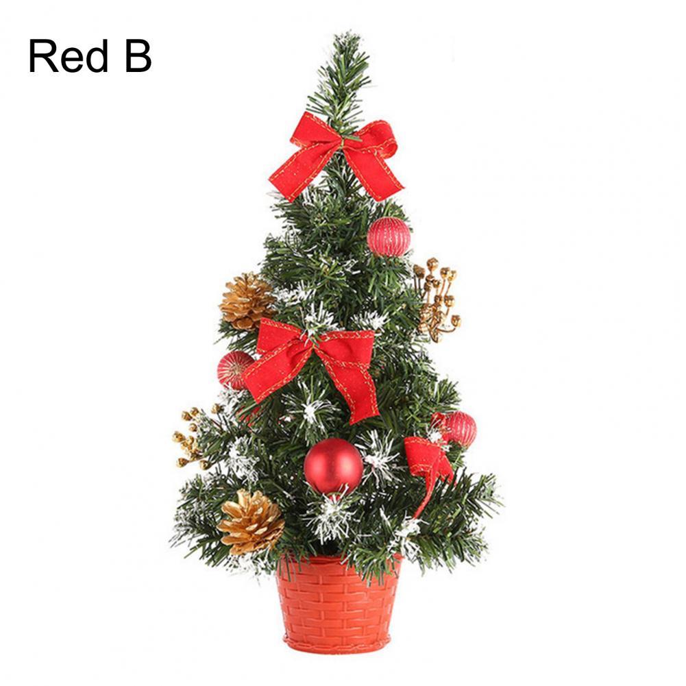 Miniature Xmas Tree Eco-friendly Fresh Keeping Christmas Tree Christmas Decoration Mini Christmas Tree: Red b