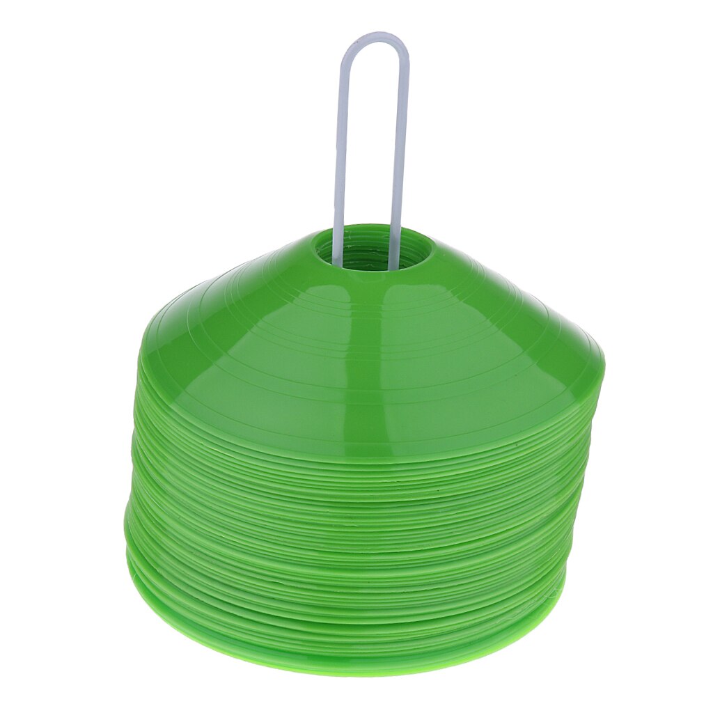 Set Of 50 Sport Soccer Mini DISC CONES, Boundary Marker Agility Training Aid