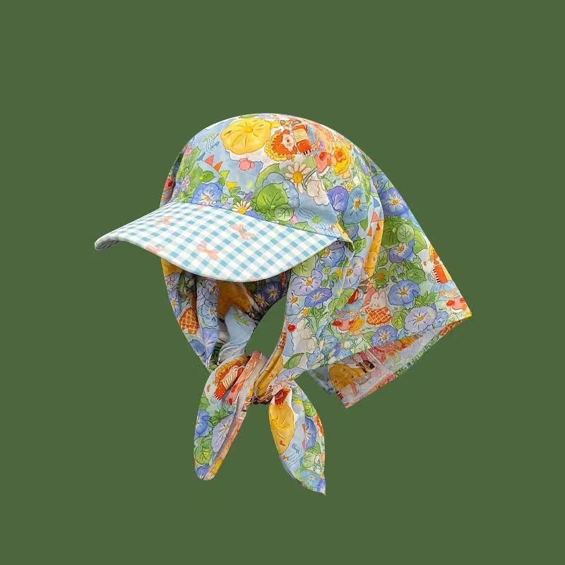 Baseball Cap met grote rand 2025, hoofddoek, zomerzonneschermhoed, Koreaanse versie, vlinderboog, dameszonnehoed: Oranje