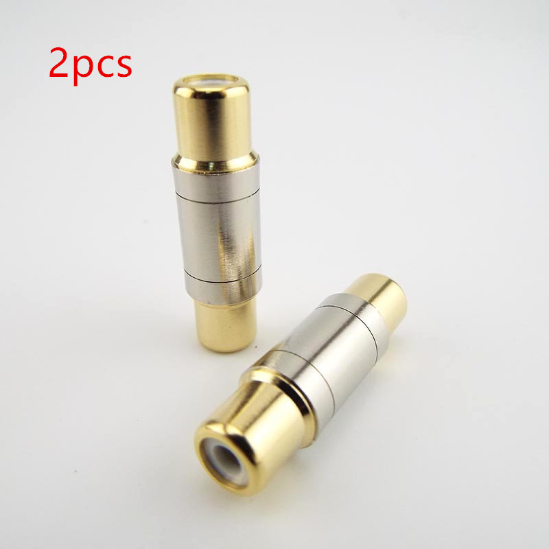4 stücke Dual RCA Anschlüsse Buchse auf Buchse Jack Buchse Stecker Gerade Adapter Vergoldet Lautsprecher Kabel Extender C4: Rot