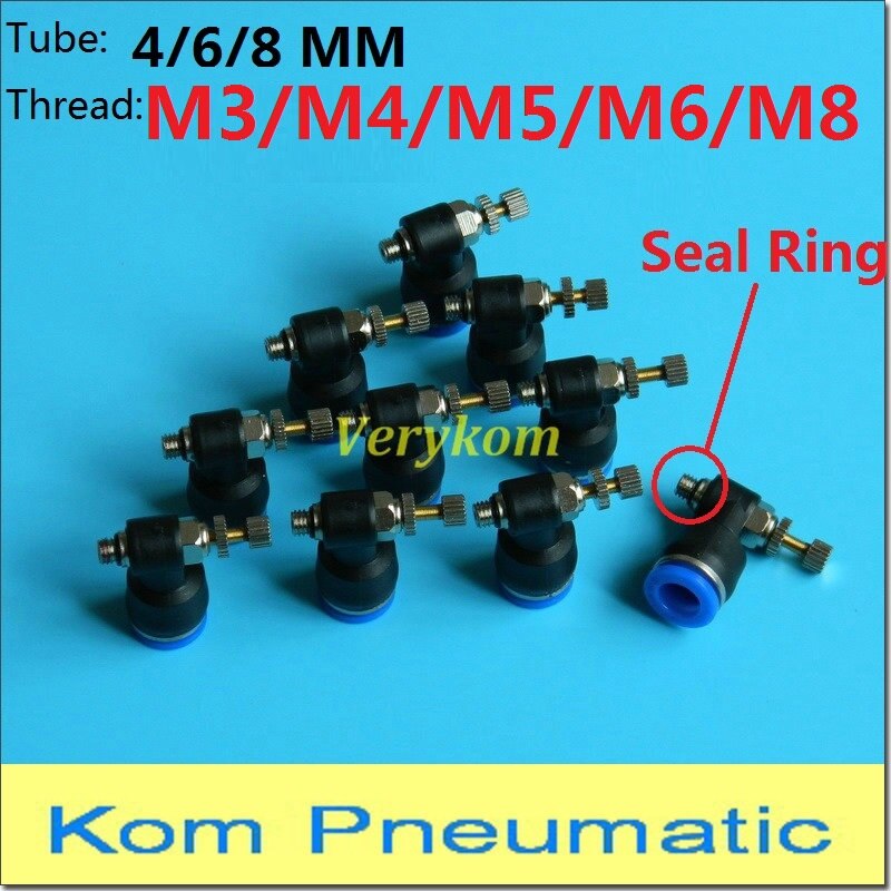 10pcs/lot SL6-M5/M6/M8 SL4-M3 SL8-M5 PSL6-M5 SL4-M5 Pneumatic Cylinder Throttle Valve Air Speed Controller Flow Adjuster PSL4M5A