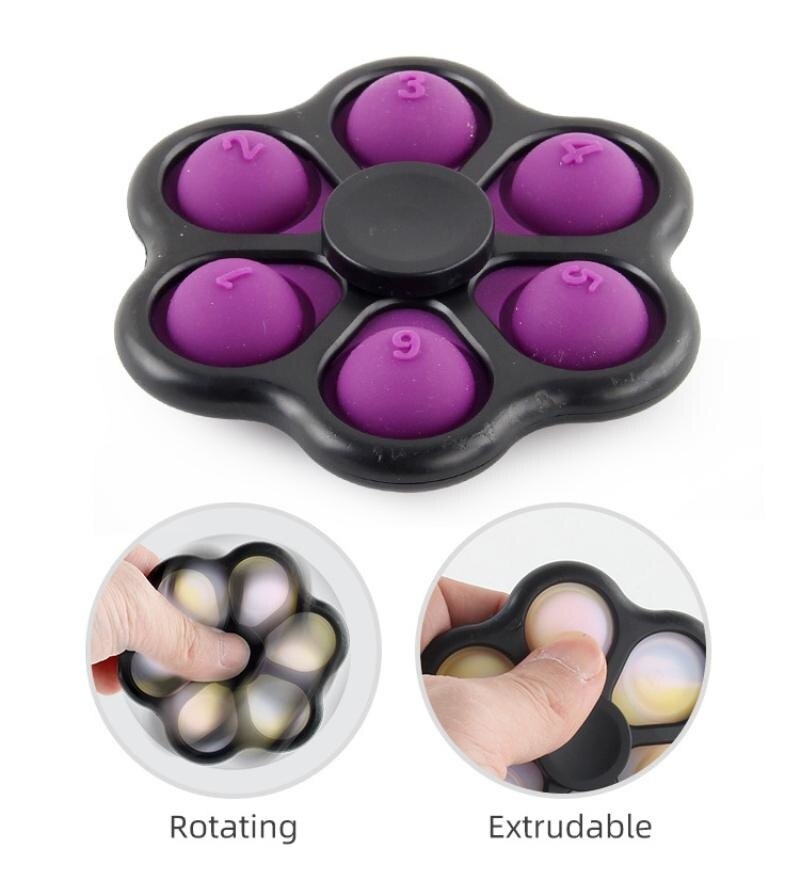 Pop Fidget Spinner Simple Dimple Novelty Finger Spinner Toys Fidget Popit Flip Sensory Office Desk Toys Stress Release Dropshipp
