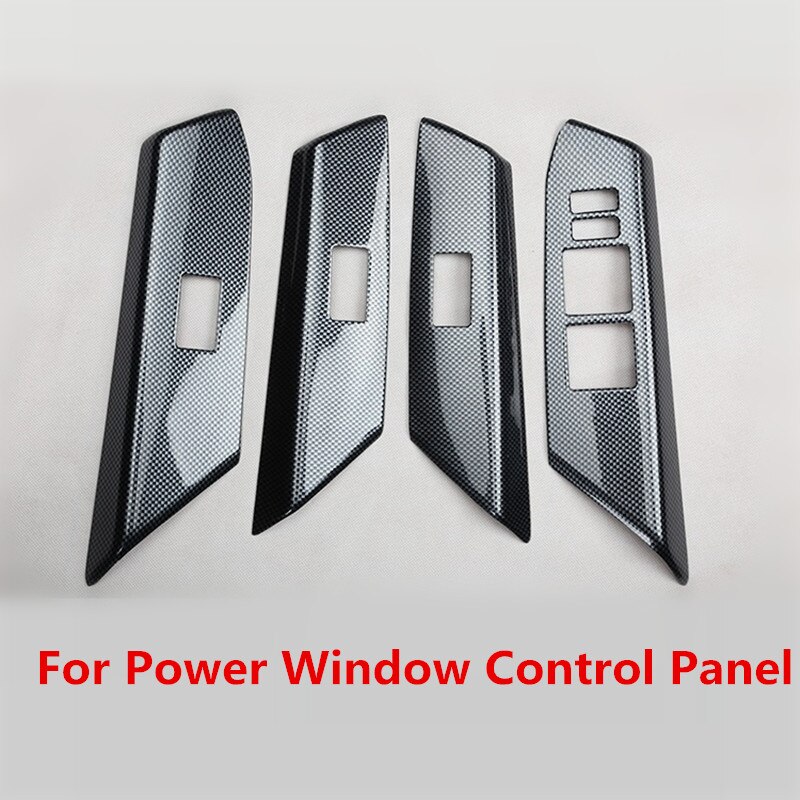 Karbonfiber trykt bil interiør vindu kontroll girpanel deksel utløpsmåler støping listverk til toyota rav 4