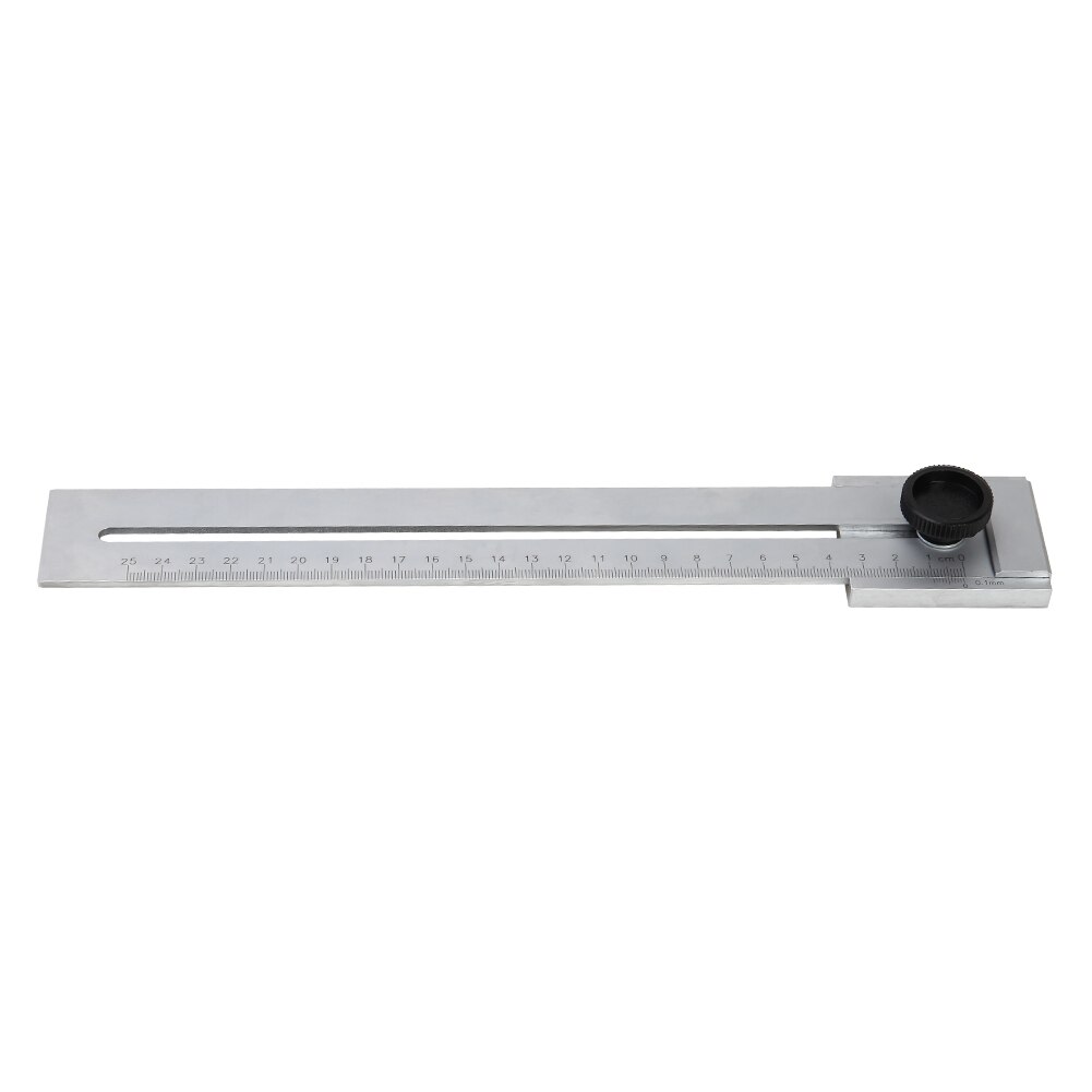 Portable 200mm/250mm/300mm Ruler Screw Cutting Marking Gauge Mark Scraper Tool Woodworking Carpenter Measuring Ruler#38: 25cm