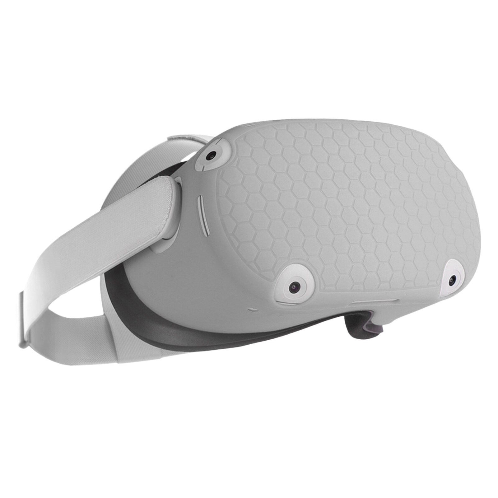 For Oculus Quest 2 VR Accessories Silicone Protective Cover Shell Case Anti-Scratches Head Cover Protection For Quest2 Headset: Gray