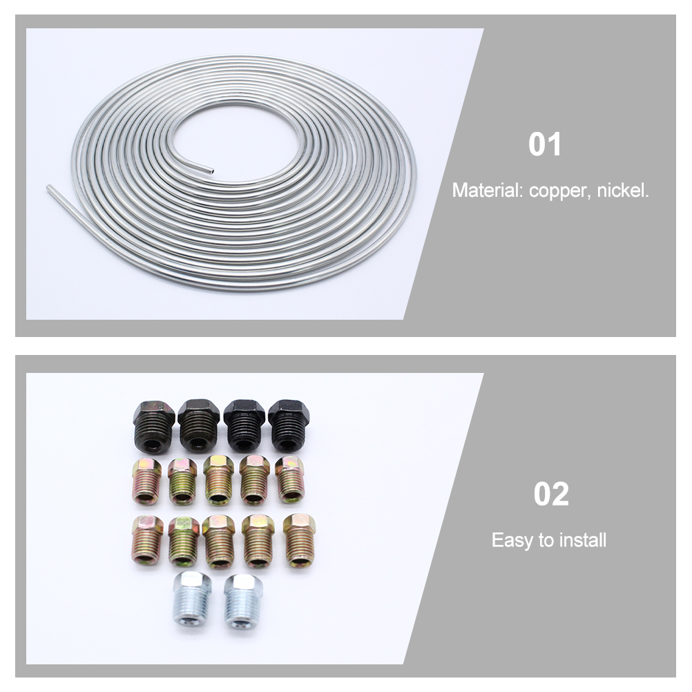 1 Set Car Brake Tube Brake Tubing Coil Auto Brake Line Flexible Brake Tube