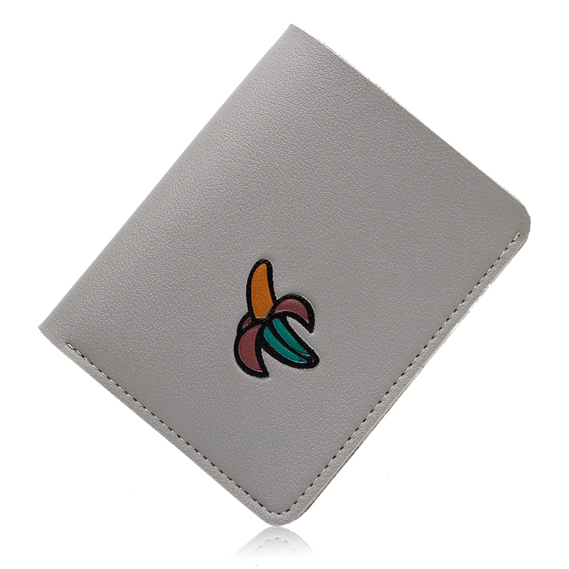 Cartera de mujer de la fruta de la personalidad lindo Mini fresa sandía chica adolescente pequeño monedero Top carteras de cuero monederos: grey