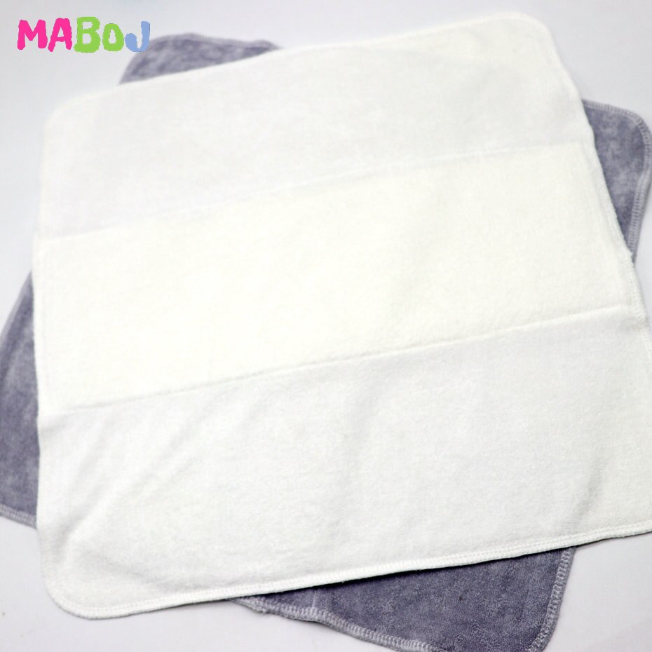 MABOJ Prefold Cloth Diaper Baby Organic Bamboo Fiber 36x36cm Absorbent Reusable Washable Diapering Ecological Nappy Eco-friendly