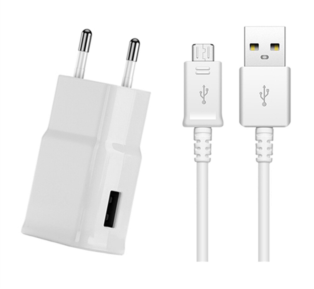 Kit Micro USB Cable + EU Travel USB Charger For Samsung S4 S6 S7 Edge Galaxy Note 2 4 C5 Android Phone Charging Cable Charger: EU Charger and Cable