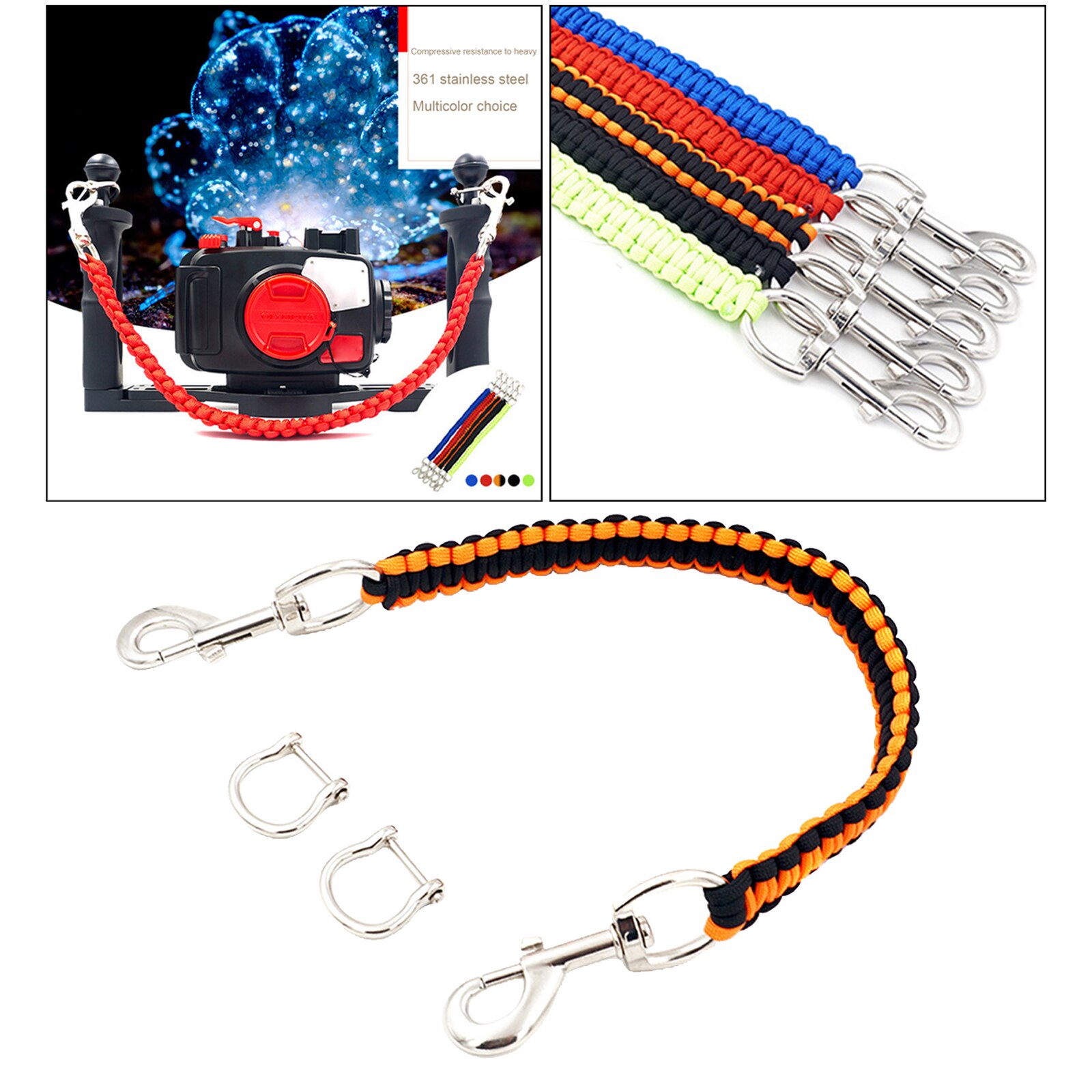 Duiken Camera Waterdichte Case Handvat Touw Riem Onderwater Fotografie