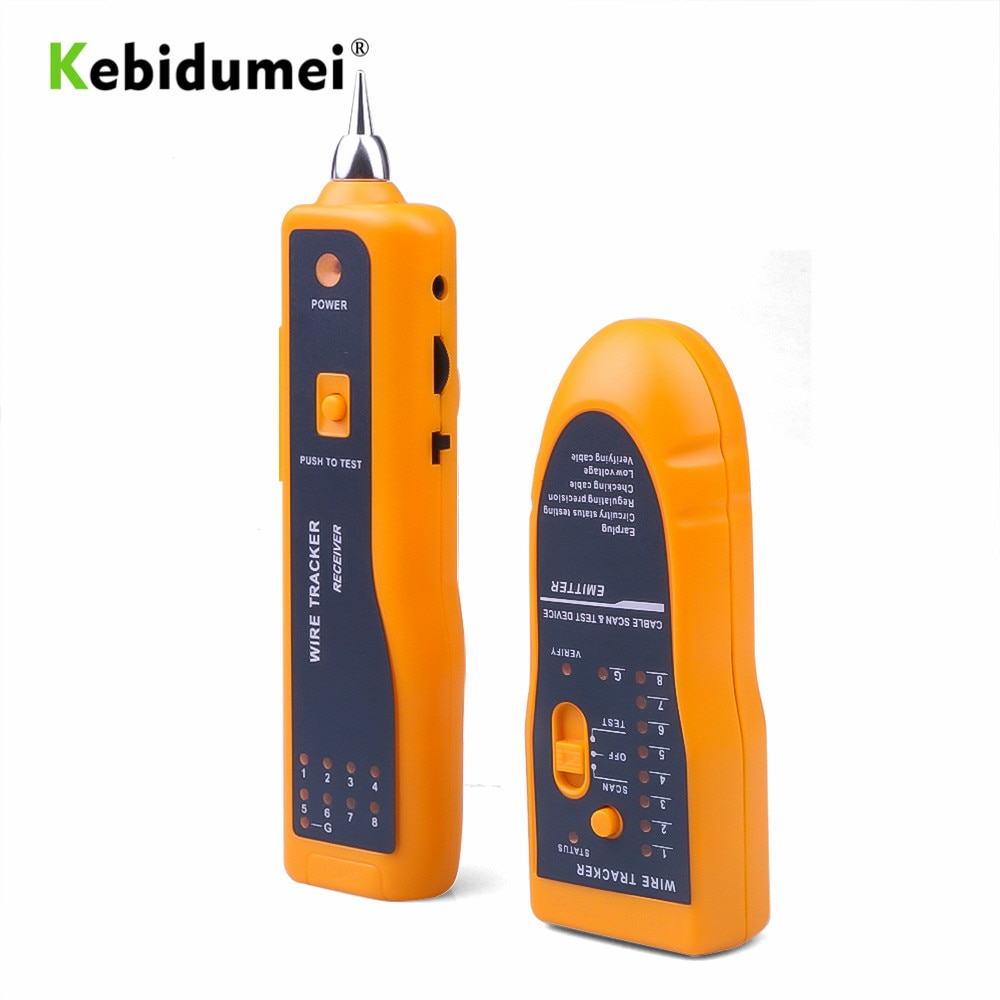 Kebidumei RJ11 RJ45 Cat5 Cat6 telefono Wire Tracker Tracer Toner Ethernet LAN Network Cable Tester Detector Line Finder