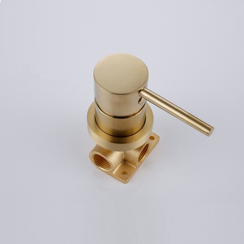 Wall Mounted 2 in 1 Out Mixing Valve For Shower Head Solid Brass Brushed Gold Valve For Split Basin Faucet Matt Black Mixer Tap