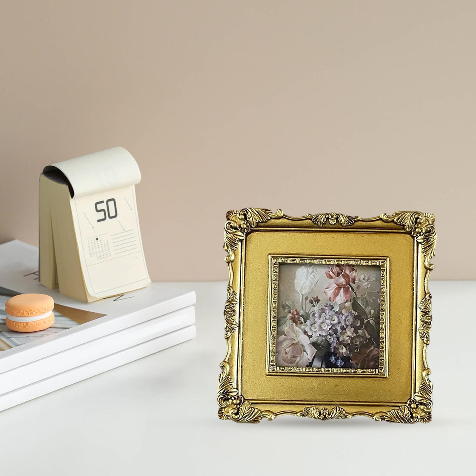 retro-Stil verzierten Bilderrahmen Blumen geprägt Tischplatte Zauberstab montiert Ornament Barock Foto rahmen für Hochzeits flur Neujahr