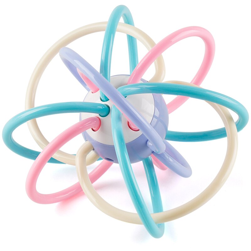 1Pcs Baby Grasping Ball Toy Colorful Circle Baby Rattles Ball Toys Hollow Sphere Newborn Infant Early Education Toys