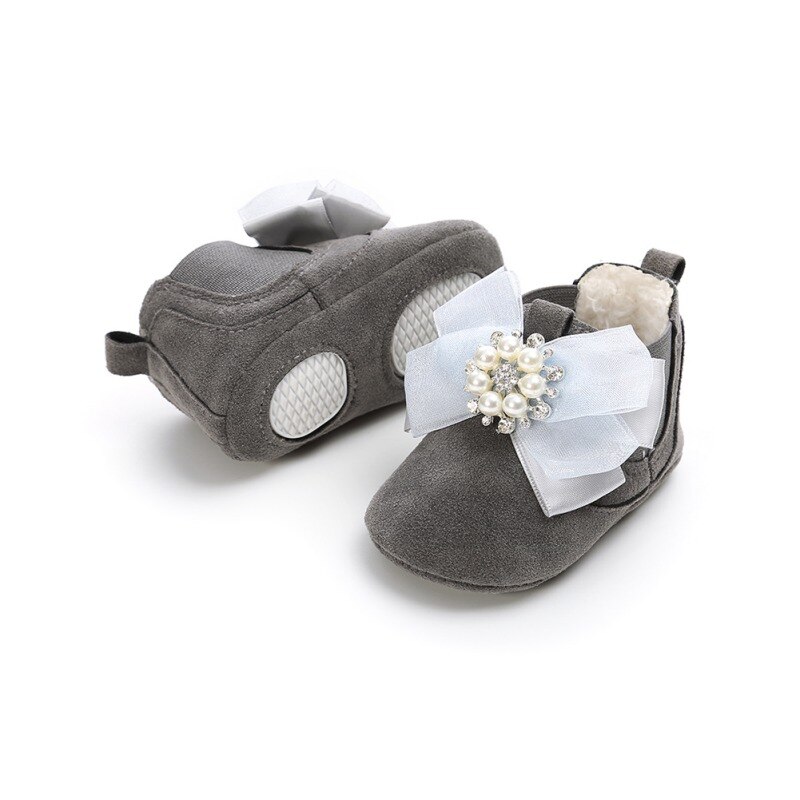 Baby Laarzen Bloem Pu Leer Baby Mocassins Schoenen Sofe Sole Baby Meisjes Jongens Schoenen Laarzen: H / 7-12 Months