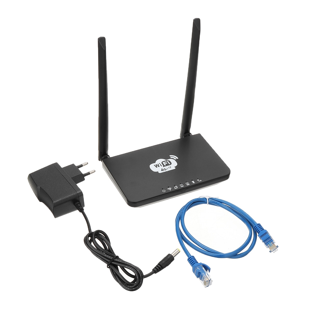 Abs 1pc 4g lte trådløs router hjem mobil wifi hotspot w / 6- pin sim-kortslot 14 x 8.5 x2.4cm 300 mbps