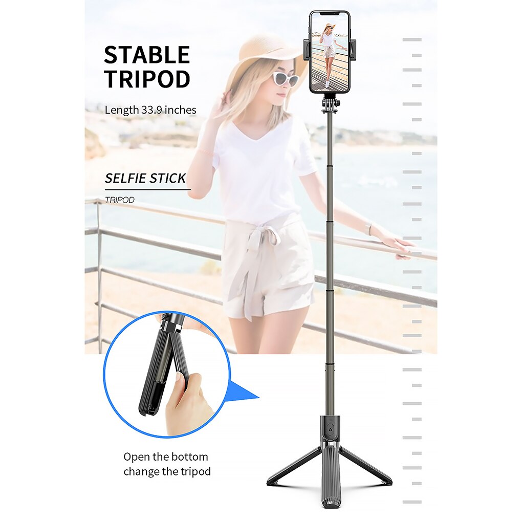 Mobile Phone Handheld Selfie Stick Phone Adjustable Bluetooth Selfie Monopod Tripod Stand Handheld Gimbal Stabilizer