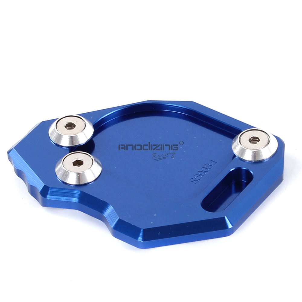 Extension en aluminium de béquille de plaque d'agrandissement de support latéral de moto de CNC pour BMW F800GS 08-16