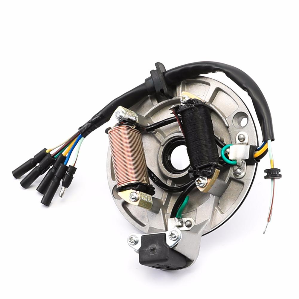 Motorcycles 2 Coil Magneto Stator 70cc 90cc 110cc 125cc ATV Dirt Bike Go Kart Coolster Pit Pro Taotao