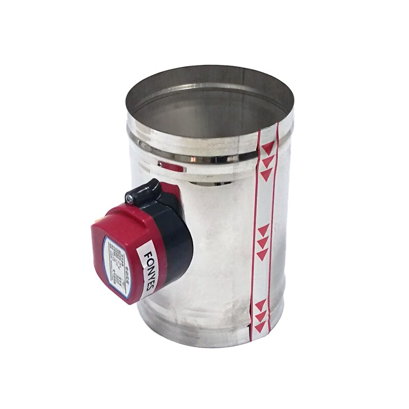 HVAC 4" stainless steel air solenoid valve electric duct motorized damper valve for ventilation check valve 100mm 220V 12V 24V