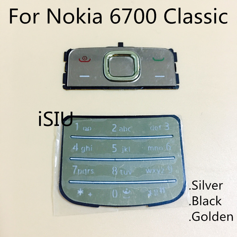 Teclado para Nokia 6700, carcasa clásica, teclado para teléfono móvil 6700C, teclado Inglés ruso, piezas de repuesto para reparación