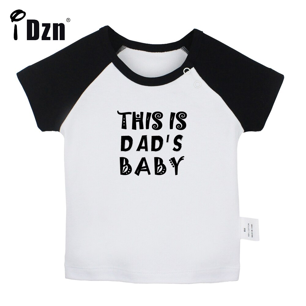 Idzn Nieuw Dit Is Papa &#39;S Baby Fun Art Gedrukt Baby Jongens T-shirts Leuke Baby Meisjes Korte Mouwen T-shirt pasgeboren Katoenen Tops Kleding