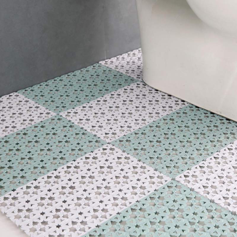 Diy enkelt teppe godteri farge pe plast kjærlighet pad gratis mosaikk dusj matte anti-skli matte bad dusj