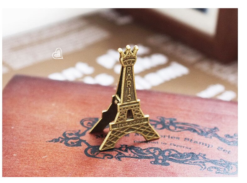 &quot;aften i paris&quot; eiffeltårnet metalfinish bordkort/holder bryllup forsyninger