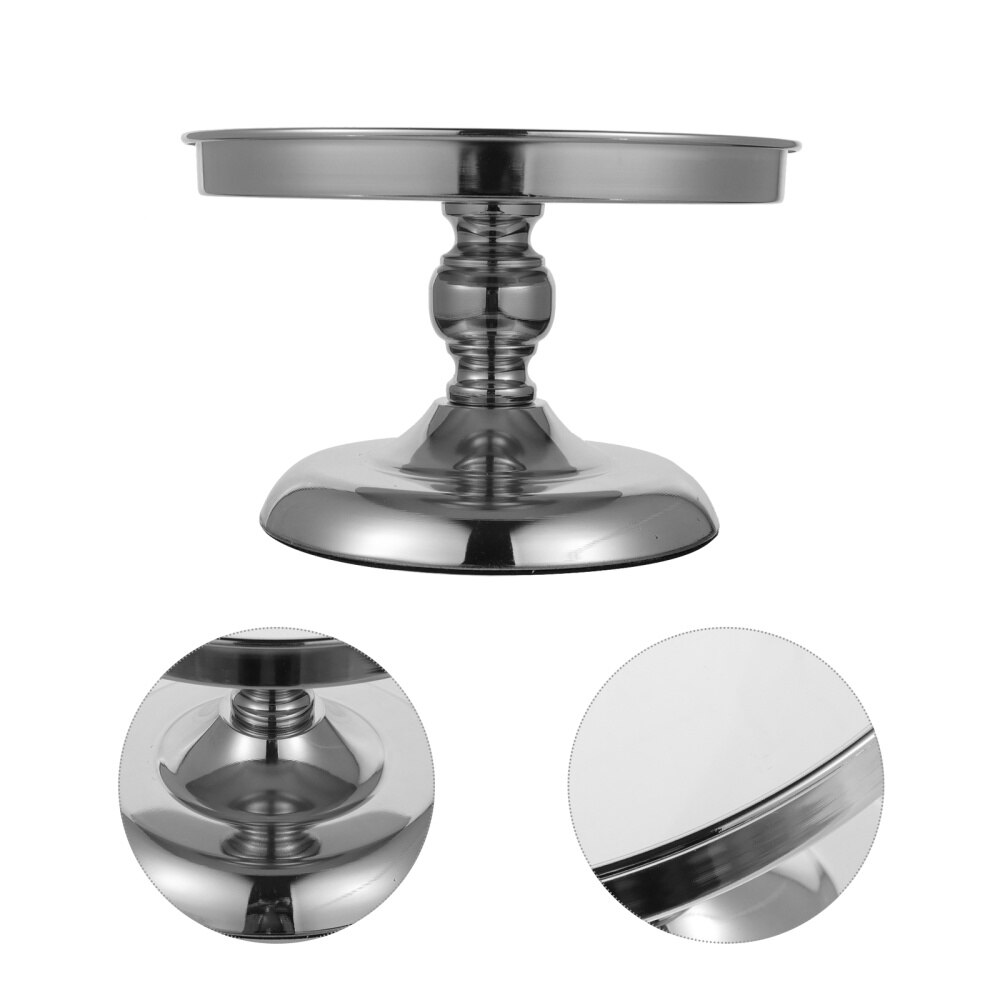 Iron Cake Stand Verjaardagsfeestje Dessert Opbergrek Unieke Cake Display Stand: Silver