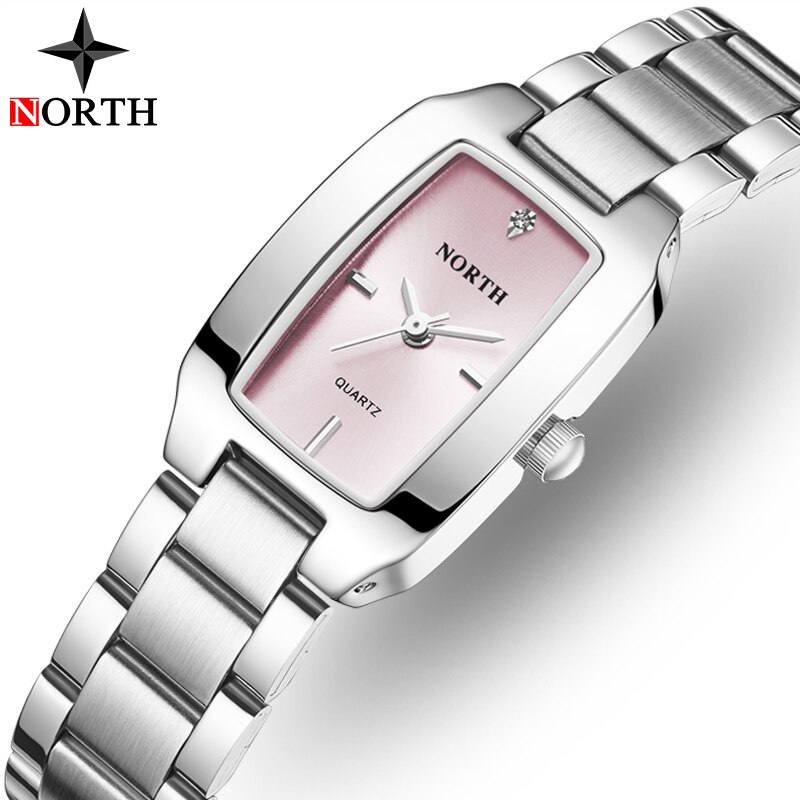 Luxuy Brand NORTH Watches Women Casual Steel Strap Quartz Watch Women Waterproof Bracelet Watches Lady Reloj Mujer