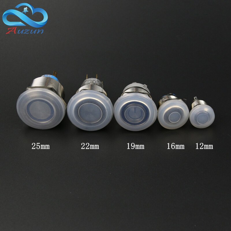 12/16/19/22mm metal button dustproof and waterproof cover plate rubber seal protective cover waterproof cap