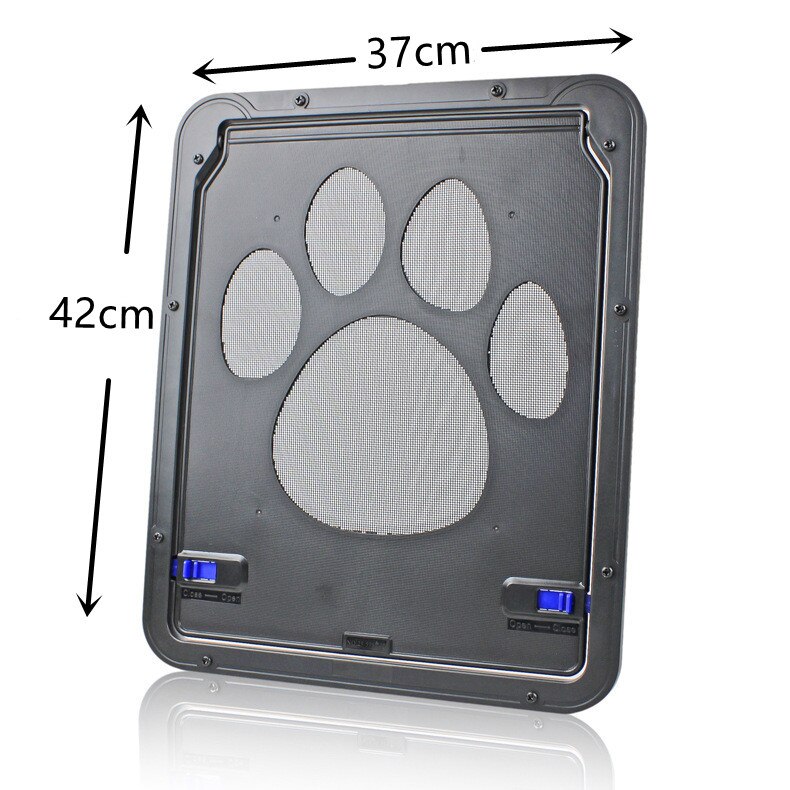 Hond Hordeur Magnetische Outdoor Gate Afsluitbare Hond Kat Veiligheid Deur 4 Manier Security Lock Gratis Entry En Exit voor Kleine Huisdieren: XL 37x42cm