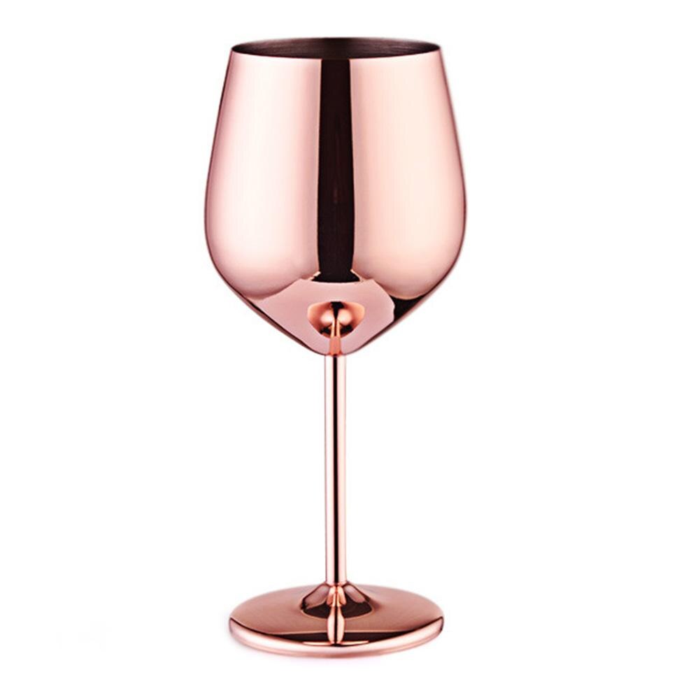 500mL Stainless Steel Single Layer Juice Drink Champagne Goblet Drum Shape Red Wine Cup Charms Party Supplies