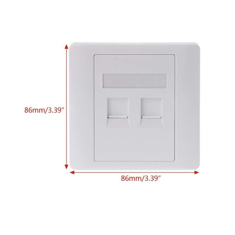 Style 2 Ports CAT5 RJ45 plaque murale réseau avec connecteur femelle à femelle de