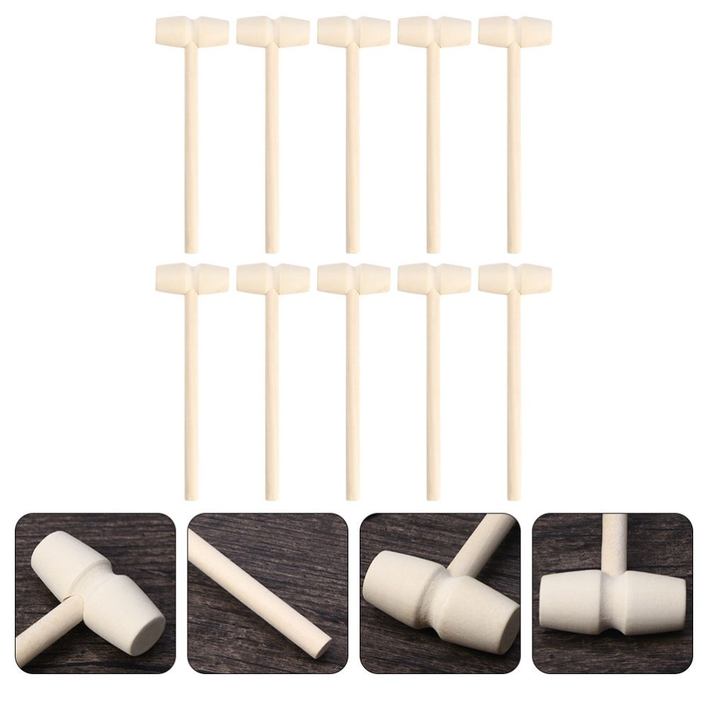 20Pcs Hamers Mini Leuke Hout Educatief Speelgoed Mallet Beukende Speelgoed Beat Hamer Speelgoed Voor Meisjes