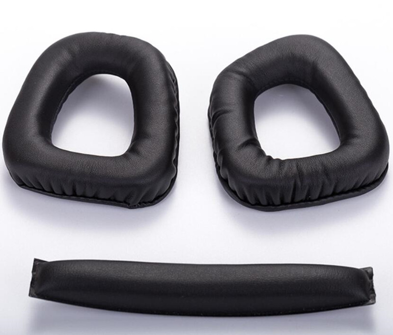 Ersatz-Ohrpolster für Logitech G331, G430, G432, G332, G930, G431 Kopfhörer, Ohrpolster, Headset-Ohrpolster, Ohrmuscheln: dunkel Grau