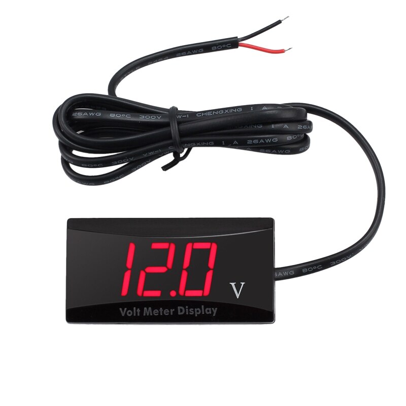 Led à prova dwaterproof água display digital voltímetro multi-função de teste de bateria de carro e motocicleta voltímetro reequipado: Default Title
