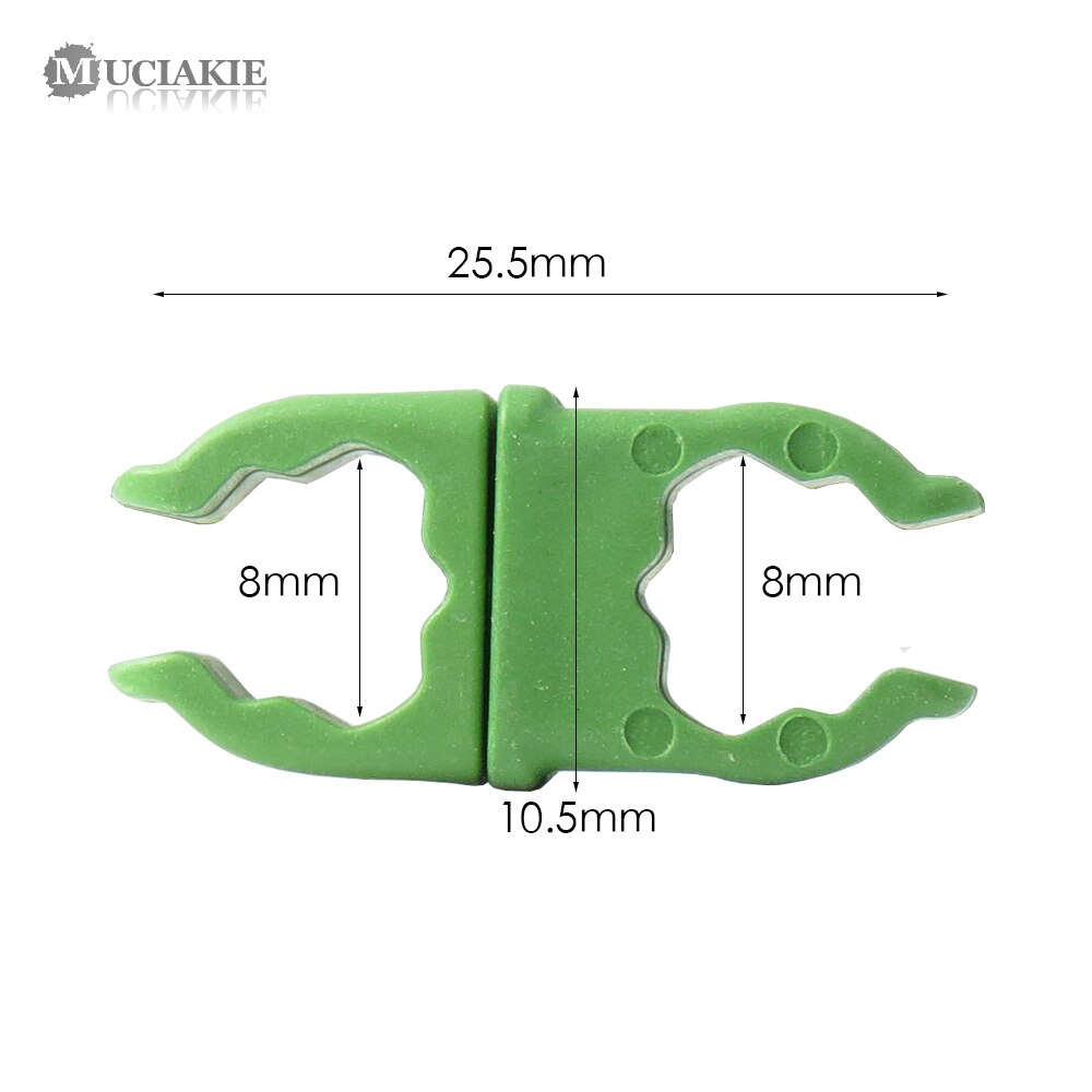 30PCS 8.0MM Groen Plastic Fastener 360 Graden Roterende Vaste Klem voor Tuin Stakes Universele Clips Kas Beugel Pole