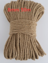 1 rollo de cuerda de cáñamo yute Natural de 25/50/100/200m, decoración del hogar, estilo Retro, cuerda decorativa para manualidades DIY, cuerda decorativa de 1-14mm de diámetro hecha a mano