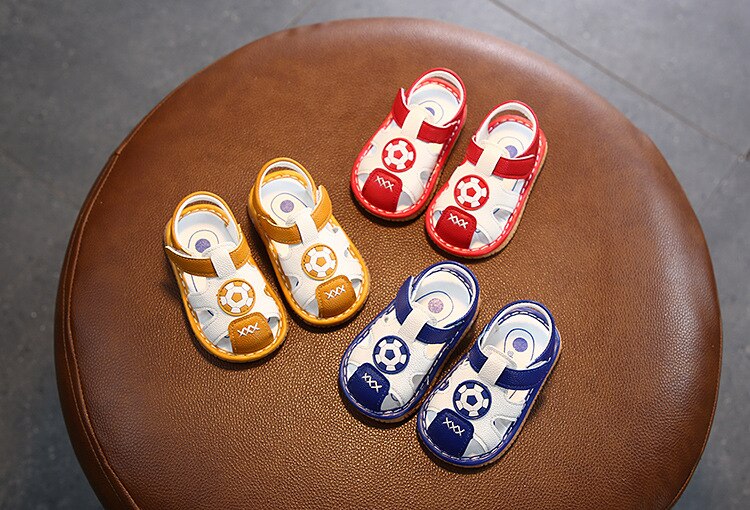 Zomer baby jongens strand sandalen kind jongens baby peuter voetbal sandalen 15-19 0-2 jaar 3 kleuren met stem a -2033 tx09