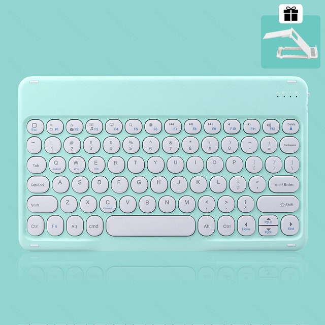 Voor Ipad Toetsenbord Draadloze Bluetooth Toetsenbord Teclado Tablet Voor Ipad Xiaomi Samsung Huawei Tablet Android Ios Windows: Green  B