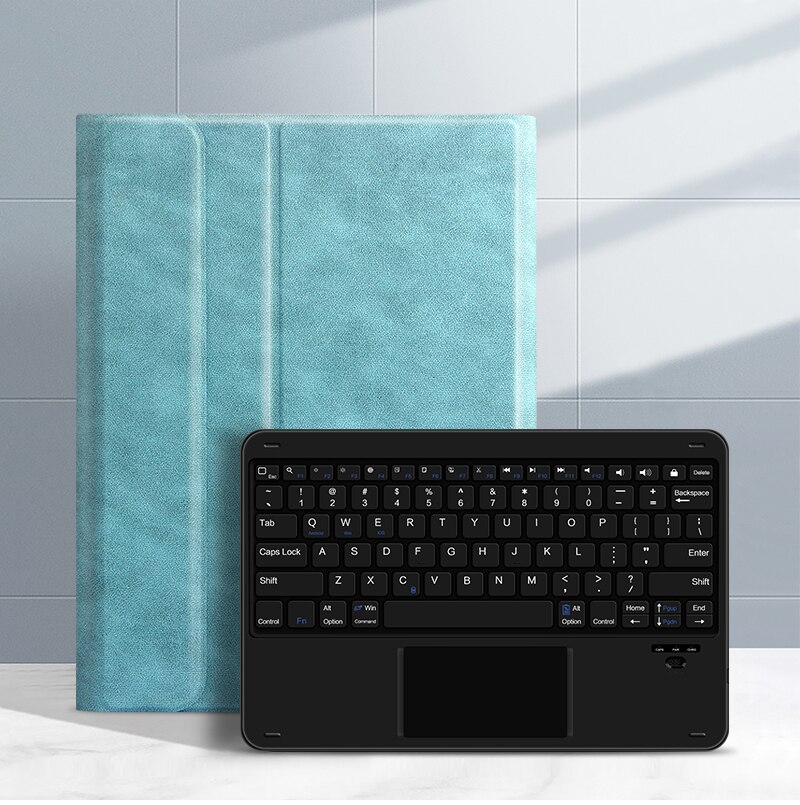 AJIUYU – coque de clavier pour iPad Pro 12.9, pouces, 4e étui de tablette sans fil Bluetooth, housse intelligente pour iPad Pro 12.9: blue