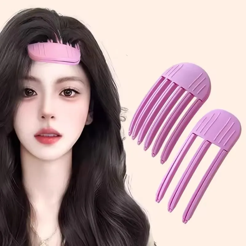 Pluizige haarspeld krullen pony clips haarwortels volumegevende haarclips dames krullen vaste vorm clip volume haarroller: Lavendel