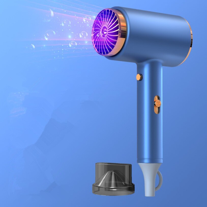 Secador de pelo para uso doméstico, dispositivo eléctrico silencioso de aire /frío, con rayos azules, recolección de aire de iones negativos: Caqui oscuro