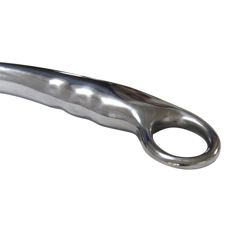 Titanium Alloy Shoe Horn Not Stooped Perforated Comfortable Handle Silver 52CM Simple Portable Home Shoe Lifter