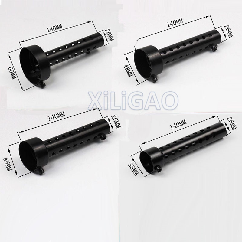 Eksos motorsykkel lyddemper justerbar db killer svart farge metall lyddemper 35/42/45/48/60mm passer til de fleste eksos fin lyd  mf010