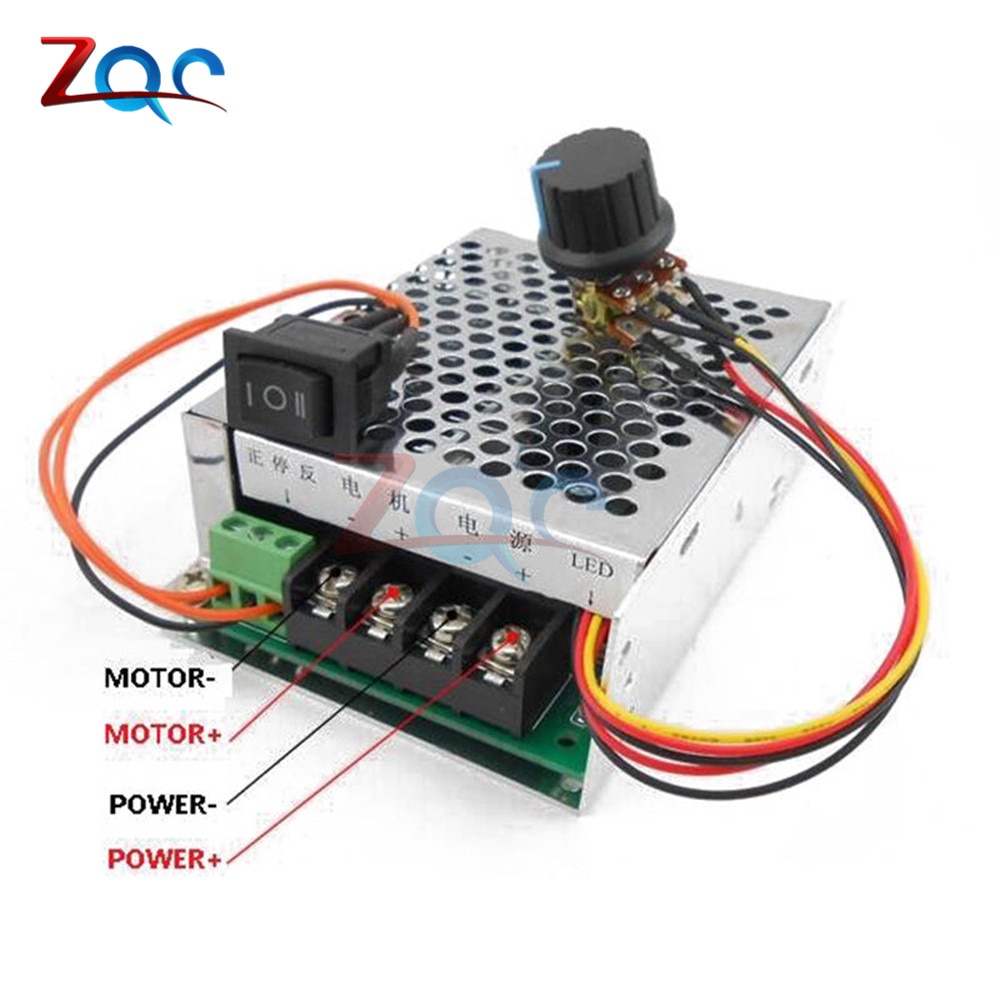 DC 10-50V 40A controlador de velocidad del Motor controlador de Motor PWM 12 V/24 V/36 V/48 V invertida interruptor CW CCW Reversible controlador de impulsos 10 V-50 V