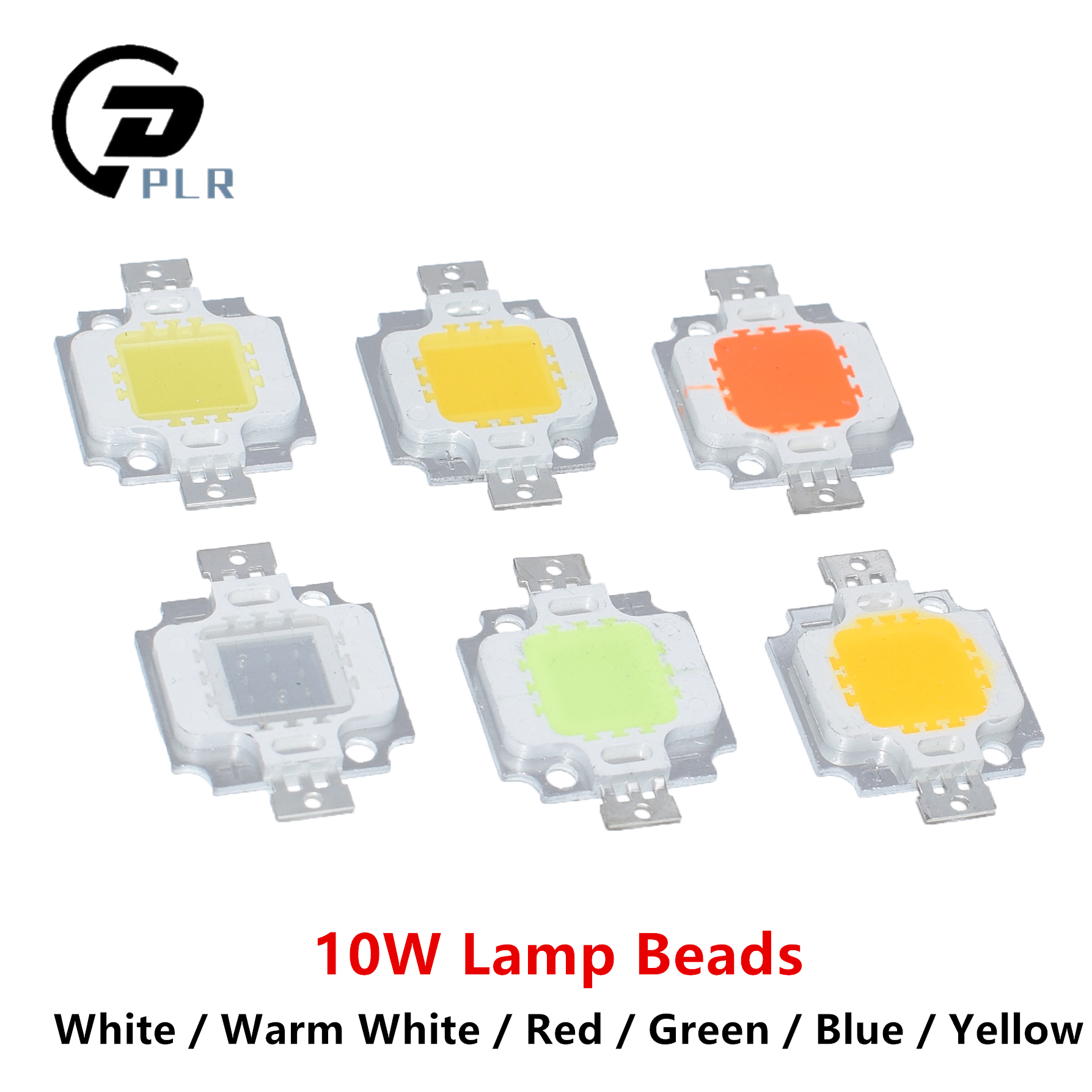 10 kpl 12v-15v 10w tehokasta integroitua led-lamppusirua smd-polttimo valonheittimen kohdevalaistukseen valkoinen/lämmin valkoinen/punainen/vihreä/sininen/keltainen