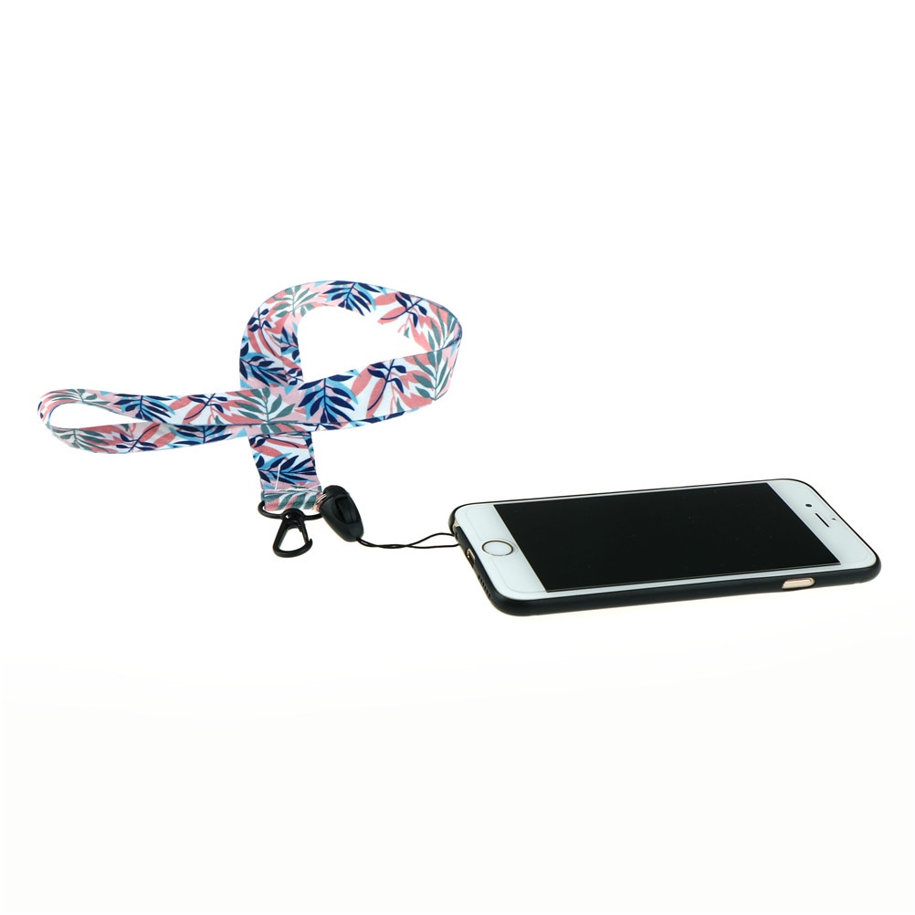 Small Fresh Leaves Neck Strap Lanyards for keys ID Card Gym Mobile Phone Straps USB badge Holder DIY Phone Hang Rope Lanyard